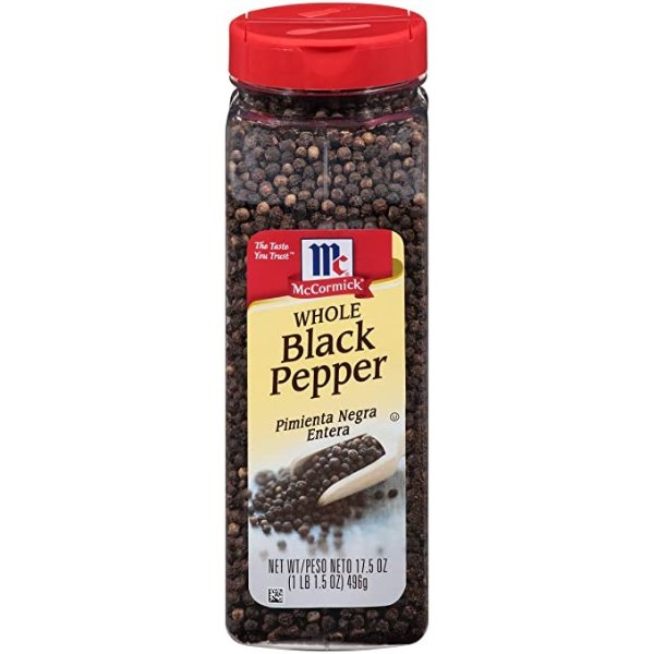 Whole Black Pepper, 17.5 oz