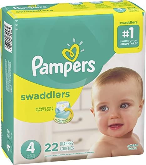 Swaddlers, Diapers Size 4, 22 Count