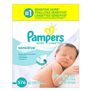 Pampers Baby Wipes Sensitive 9X Refill, 576 Count