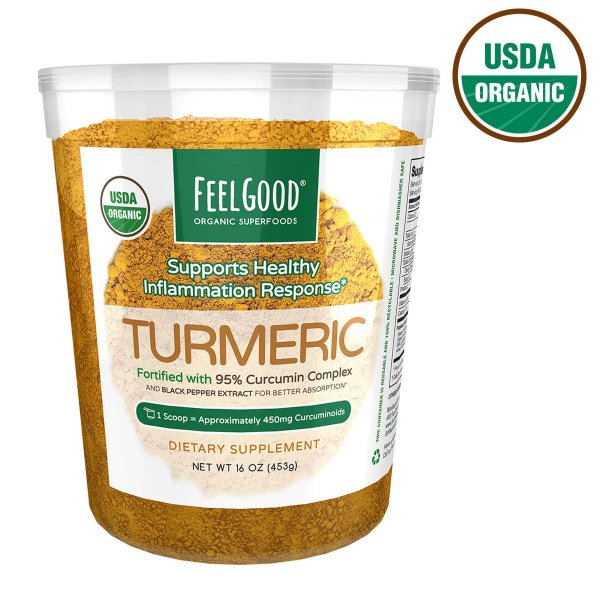 Good USDA Organic Turmeric Powder, 16 Ounces