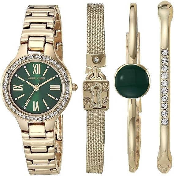 Klein Women's Swarovski Crystal Accented Watch and Bracelet Set, AK/3582