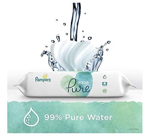 Pure Protection Diapers Size 6 108 Count with Aqua Pure 6X Pop-Top Sensitive Water Baby Wipes - 336 Count