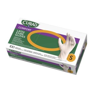 Curad Disposable Medical Latex Gloves, Powder Free Latex Gloves are Textured, X-Large, 90 Count