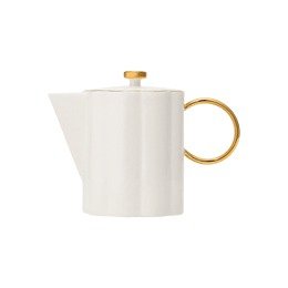 日本FRANCFRAN 贝壳茶壶 陶瓷咖啡壶 下午茶泡茶壶 白色 470ml | 亚米