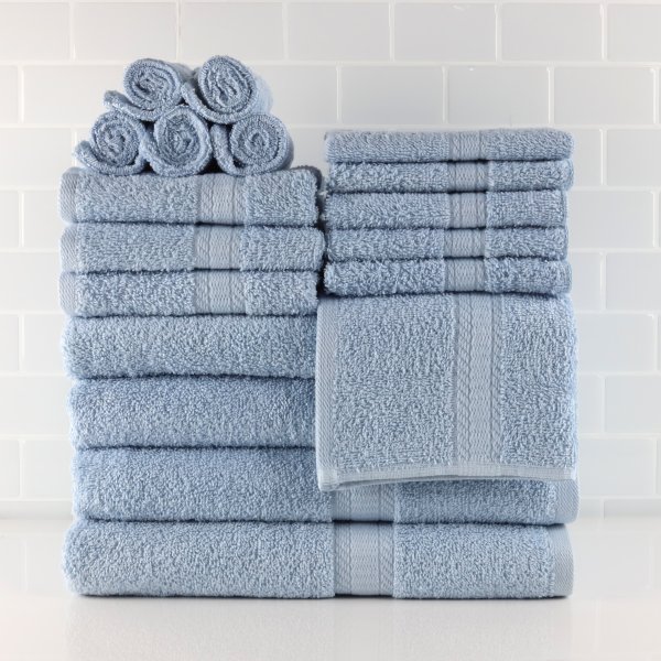 Basic Bath Collection, 18-Piece Towel Set