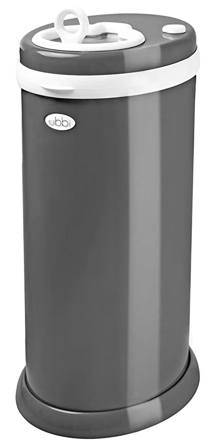 Steel Odor Locking, No Special Bag Required, Money Saving, Modern Design, Registry Must-Have Diaper Pail, Slate