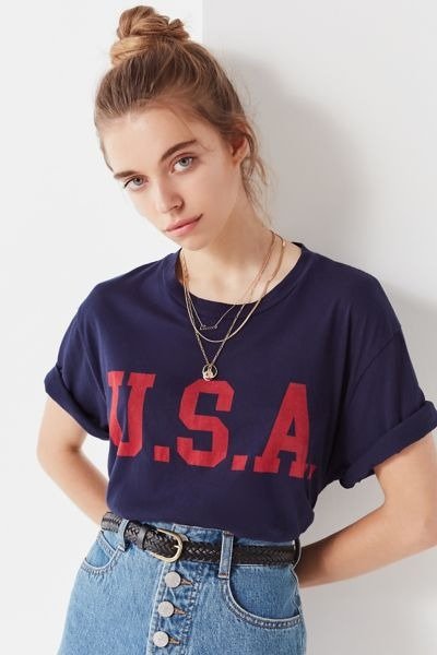 Truly Madly Deeply USA Cropped Tee