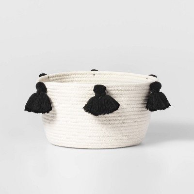 Coiled Rope Basket with Tassels - Pillowfort™