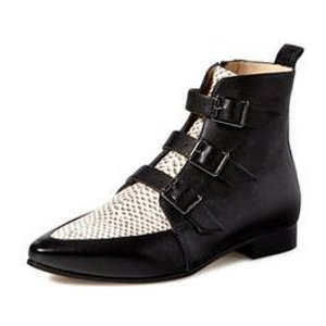 Jimmy Choo Marlin Dotted Leather Buckle Ankle Boot On Sale @ Gilt