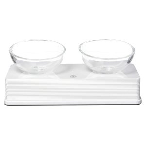 史低价：Catit 高颜值透明玻璃宠物食碗2件套