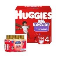 Buy Huggies Little Movers Diapers, Size 4 and Get Free Enfagrow RTU 8 fl oz