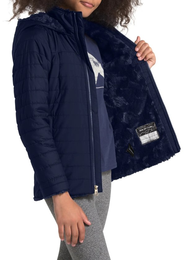 Kid Girl's Mossbud Swirl Parka Jacket, Size XXS-XL