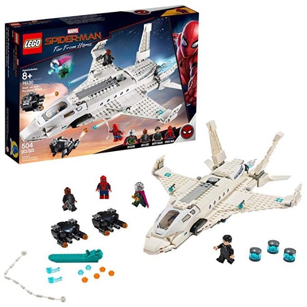 Marvel Spider-Man Far From Home: Stark Jet and the Drone Attack 76130 Building Kit, New 2019 (504 Piece)