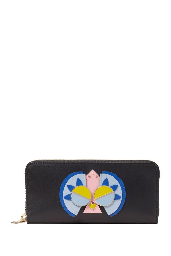 spademals peacock slim continental leather wallet