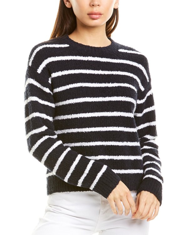 Striped Waffle Stitch Sweater