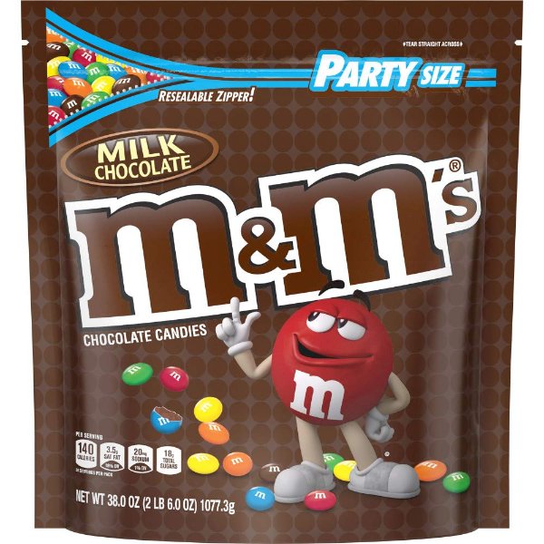  M&M's 牛奶巧克力豆家庭分享装 38oz