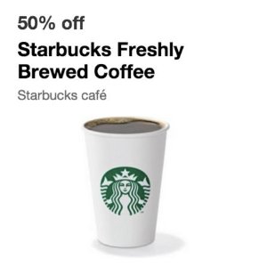 Starbucks Freshly Brewed Coffee via Cartwheel by Target