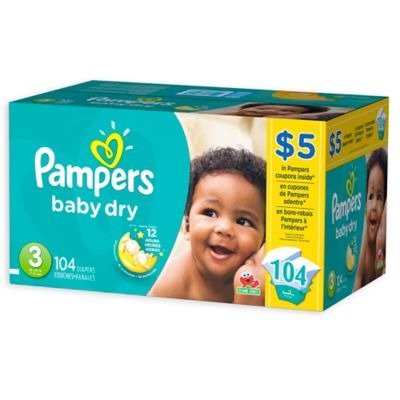 ® Baby-Dry 104-Count Size 3 Disposable Super Pack Diapers