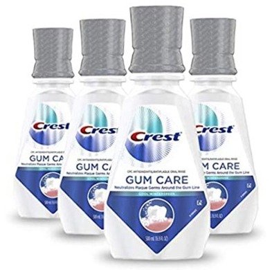 Crest Gum Care Mouthwash, Cool Wintergreen, 16.9 fl oz. (Pack of 4)