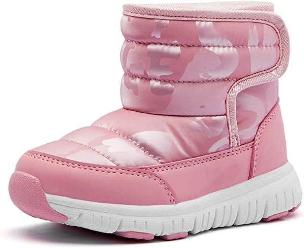 Boys Girls Toddler Snow Boots Waterproof Slip Resistant Outdoor Winter Shoes(Toddler/Little Kids/Big Kids)
