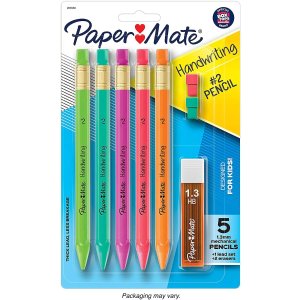 Paper Mate Handwriting Triangular Mechanical Pencil Set with Lead & Eraser Refills