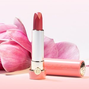 with $100+ magnolia bloom silk lipstick purchase @ Tatcha