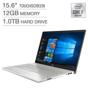 HP Pavilion 15.6" Touchscreen Laptop (i7-1065G7, 12GB, 1TB)