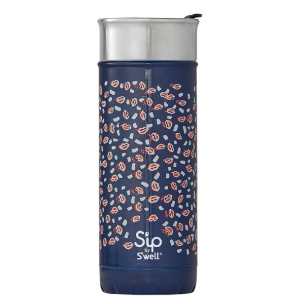 S'ip by S'well - 16.7-Oz. Thermal Cup - Blue/Red/Silver/White