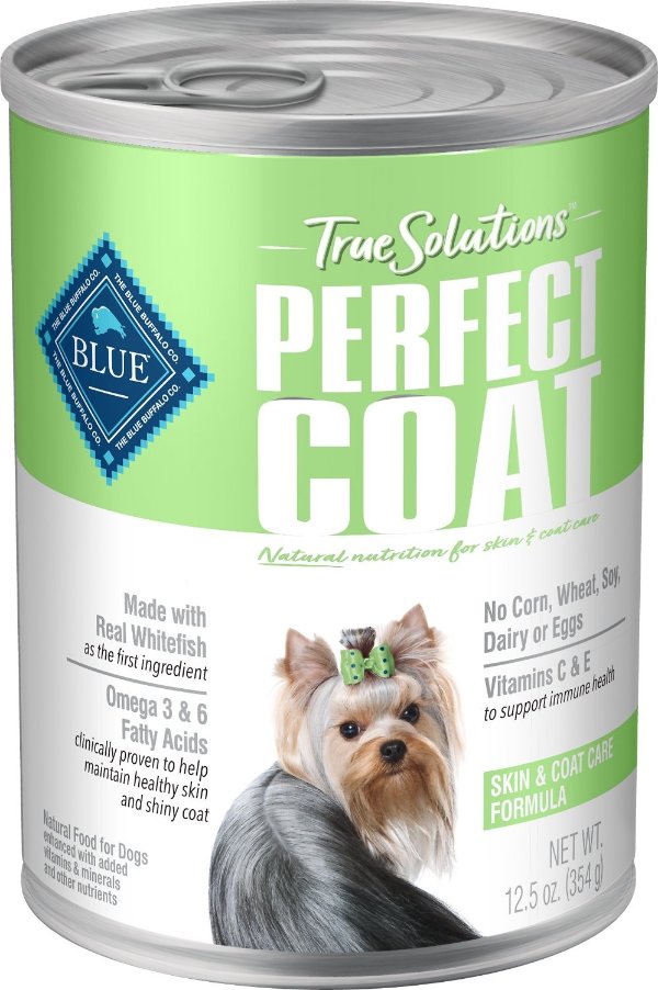 True Solutions Perfect Coat Skin & Coat Care Formula Wet Dog Food, 12.5-oz, case of 12 - Chewy.com