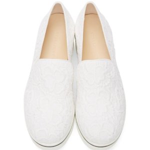 Stella McCartney  White Lace Platform Binx Sneakers  @ SSENSE