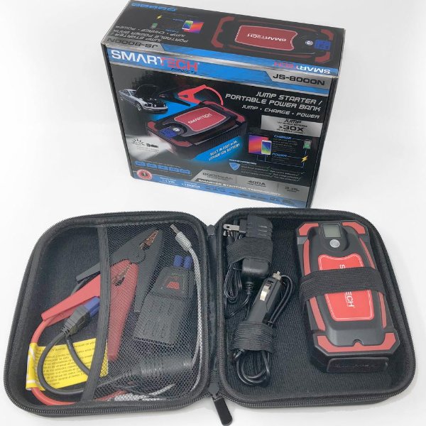 Smartech Products 8000 mAh Lithium Powered Vehicle Jump Starter and Power Bank