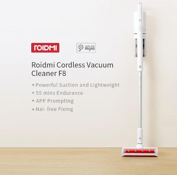 Xiaomi Roidmi F8 Original Vacuum Cleaner Low Noise Home Handheld Dust Collector household Bluetooth LED Multifunctional Brush - Vacuum/Dust Mite Controllers - Joybuy.com