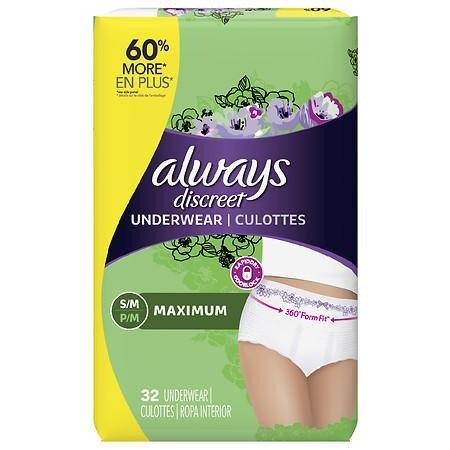 Incontinence Underwear for Women, Maximum Small/Medium