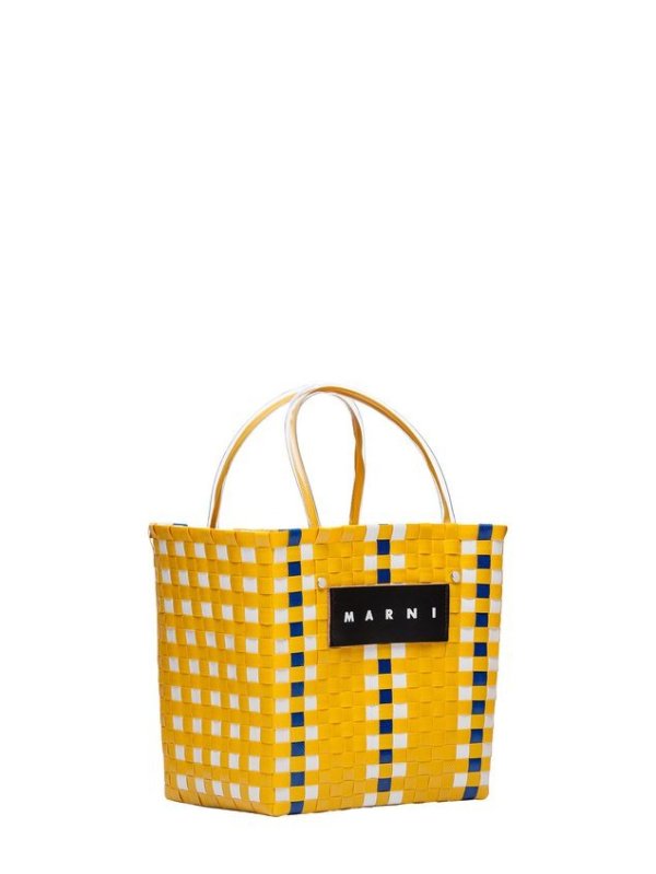 ‎‎‎Yellow Mini Woven Shopping Bag ‎ from the Marni ‎Spring Summer 2018 ‎ collection | Marni Online Store
