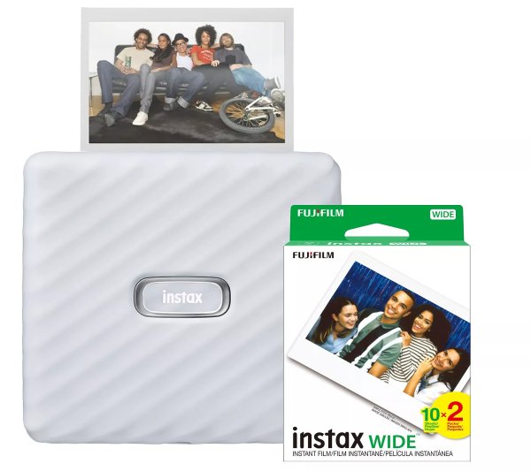 film Instax Bluetooth Link Wide Photo Printer w/ 20-Pack Film