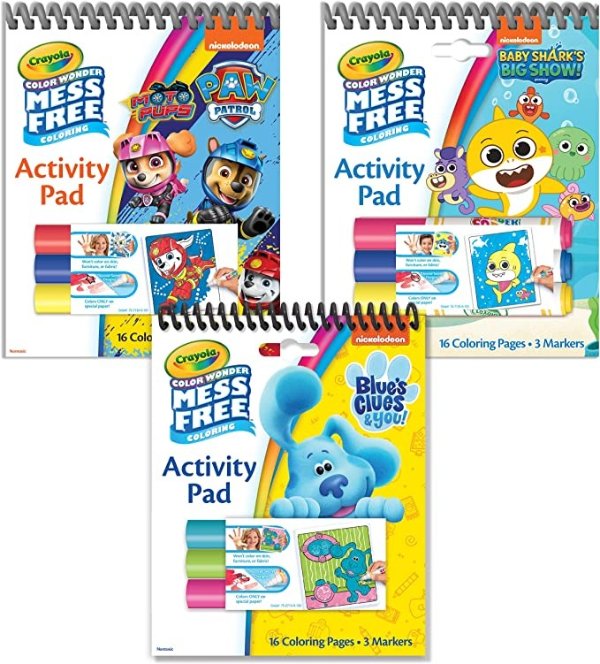 Nickelodeon Color Wonder Bundle (3 Pack), Mess Free Coloring Pads & Markers, Toddler Toys & Gifts