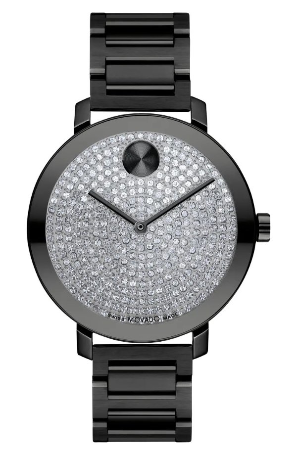 Bold Evolution Crystal Bracelet Watch, 34mm