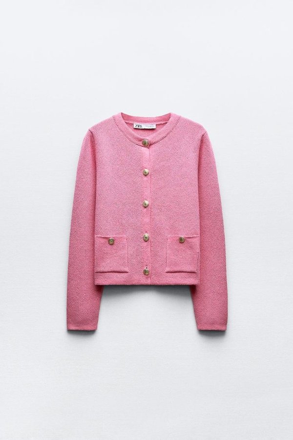 BUTTONED KNIT CARDIGAN
