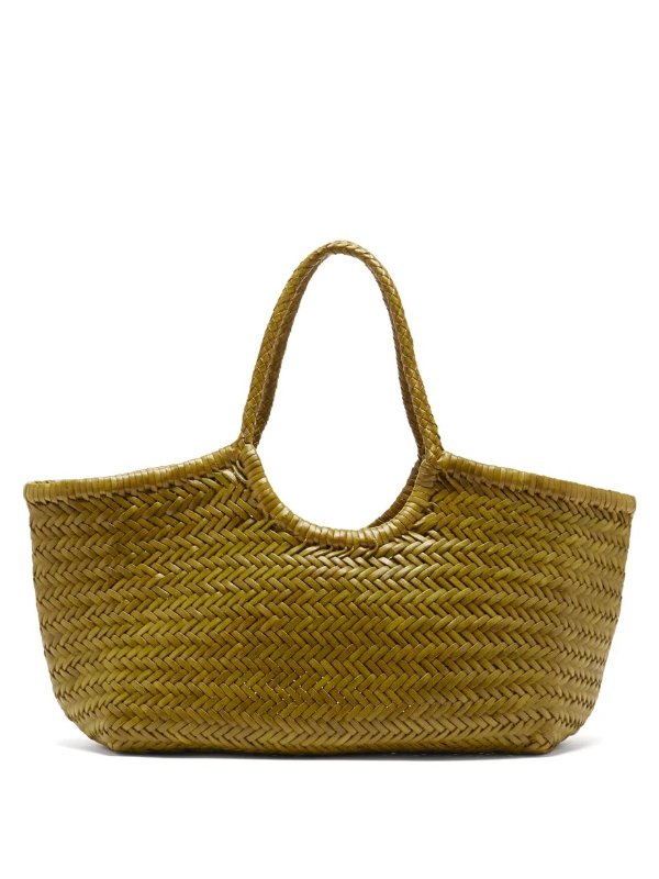 Nantucket large woven-leather basket bag | Dragon Diffusion