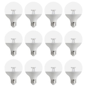 60-Watt Equivalent G25 Dimmable Clear LED Light Bulb Soft White (12-Pack)
