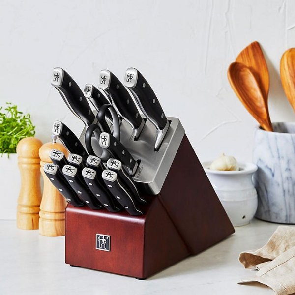 Forged Accent 16-Piece Self-Sharpening Knife Block