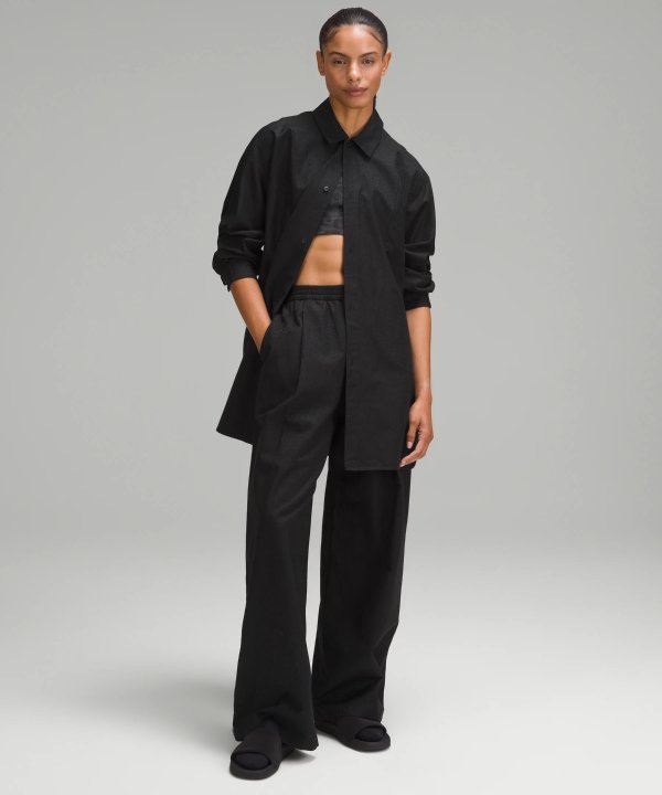 lab Jacquard Relaxed-Fit Shirt | Women's Long Sleeve Shirts |