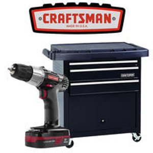 Craftsman C3 19伏锂电钻 + 3抽屉移动工具箱
