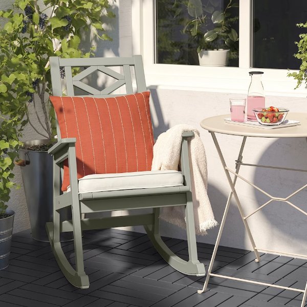 BONDHOLMEN Rocking chair, outdoor, gray