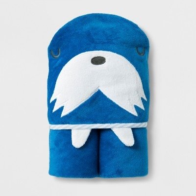 可爱海狮婴儿连帽浴巾