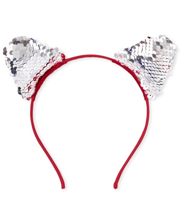 Girls Americana Flip Sequin Cat Ears Headband | The Children's Place - SIMPLYWHT
