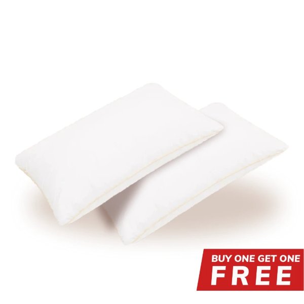Buy 1 Get 1 Free - Ultra-Soft Feather Fabric Pillow 18" x 29" in White
