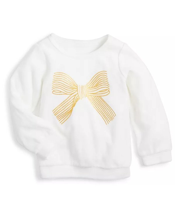 Baby Girls Bow Velour Top, Created for Macy's