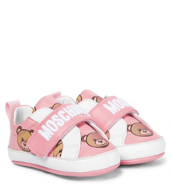 Baby printed leather sneakers