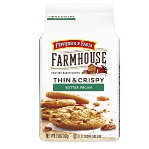 Pepperidge Farm Farmhouse Thin & Crispy Butter Pecan Cookies, 5.9 oz. Bag